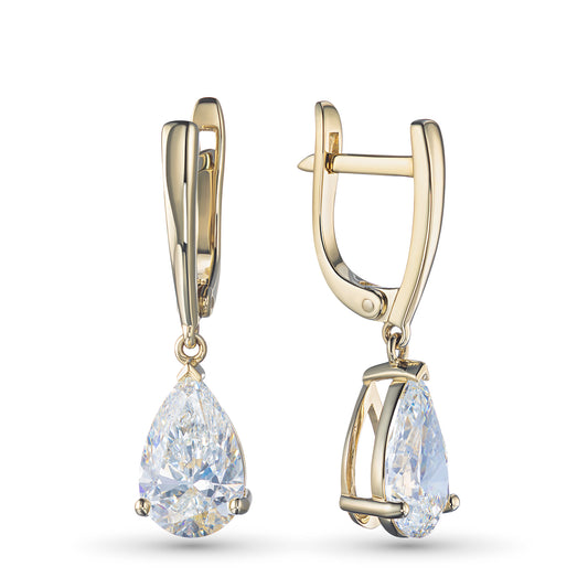 14K Yellow Gold Earrings with Lab-Created Diamonds 2.24 CT.TW