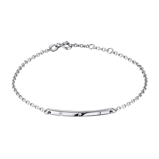 Sterling Silver Bracelet with Lab-Created Diamonds 0.02 CT.TW