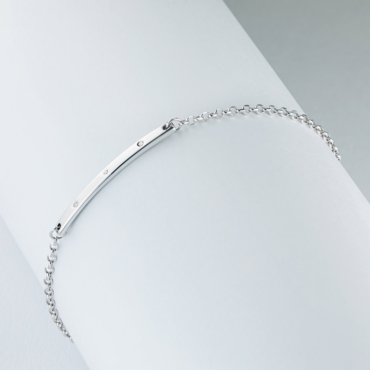 Sterling Silver Bracelet with Lab-Created Diamonds 0.02 CT.TW