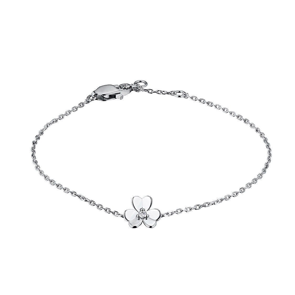 Sterling Silver Bracelet with Lab-Created Diamonds 0.02 CT.TW