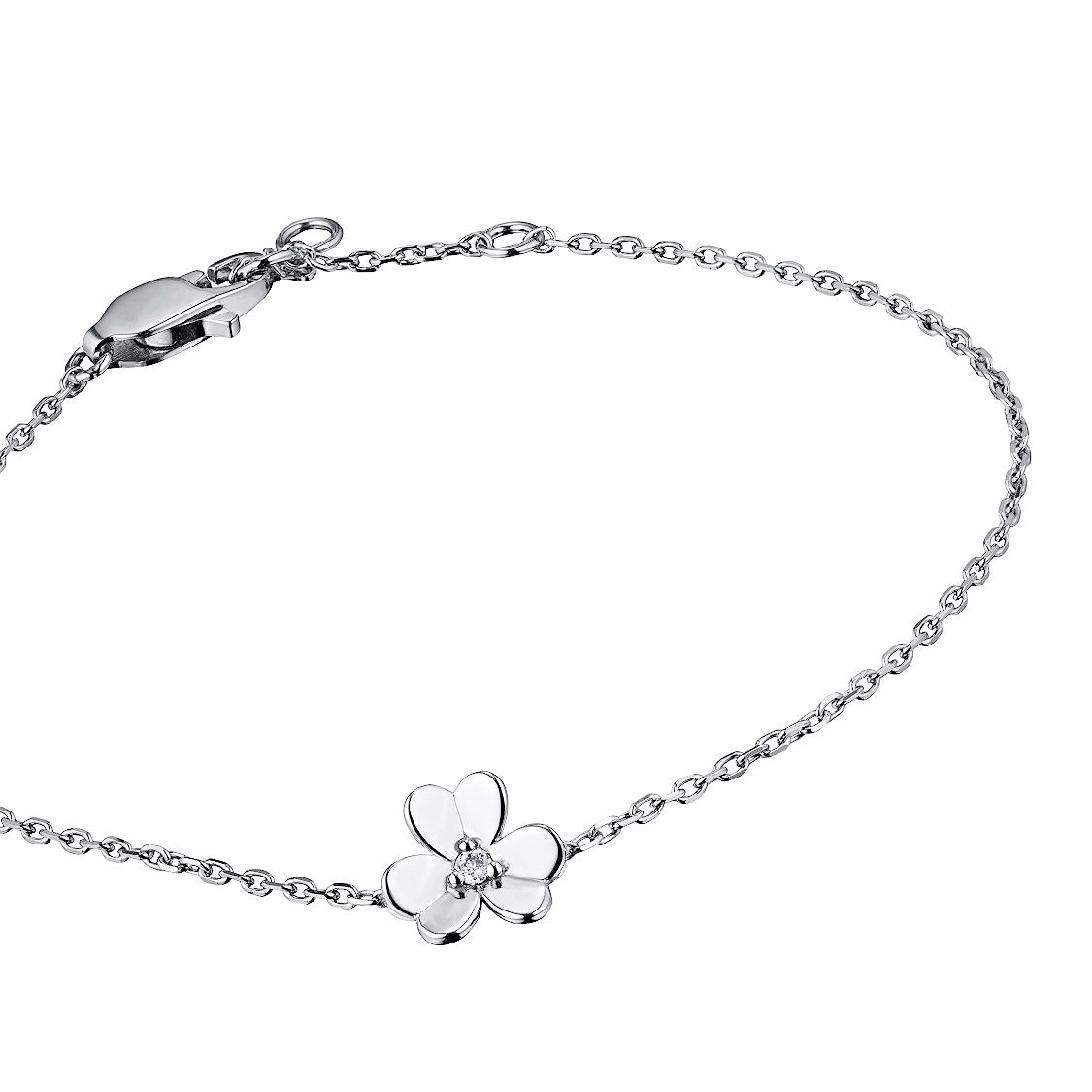 Sterling Silver Bracelet with Lab-Created Diamonds 0.02 CT.TW