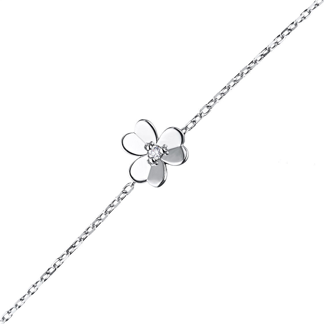 Sterling Silver Bracelet with Lab-Created Diamonds 0.02 CT.TW