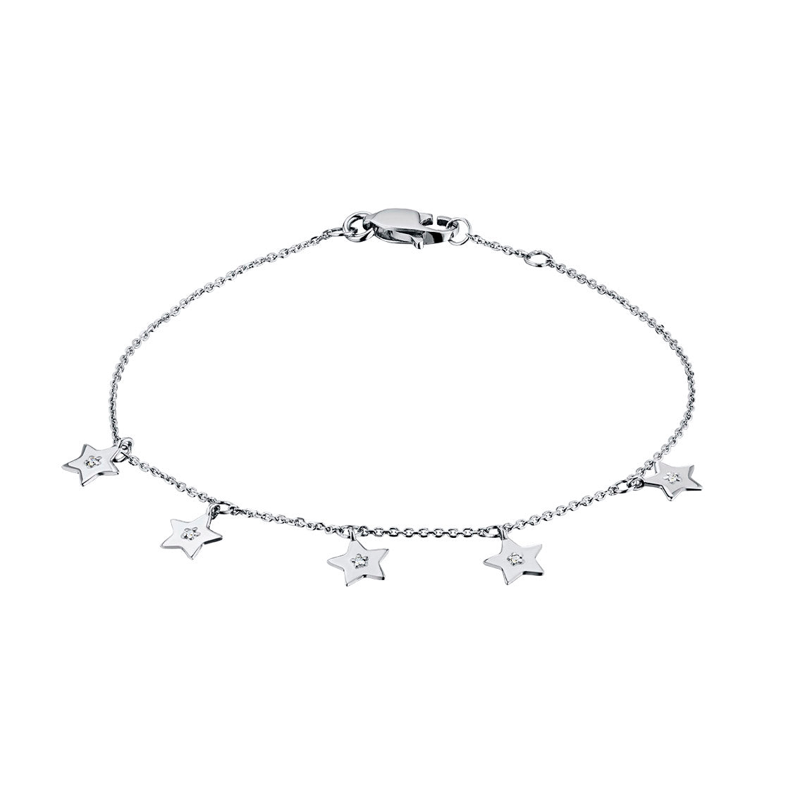 Sterling Silver Bracelet with Lab-Created Diamonds 0.03 CT.TW