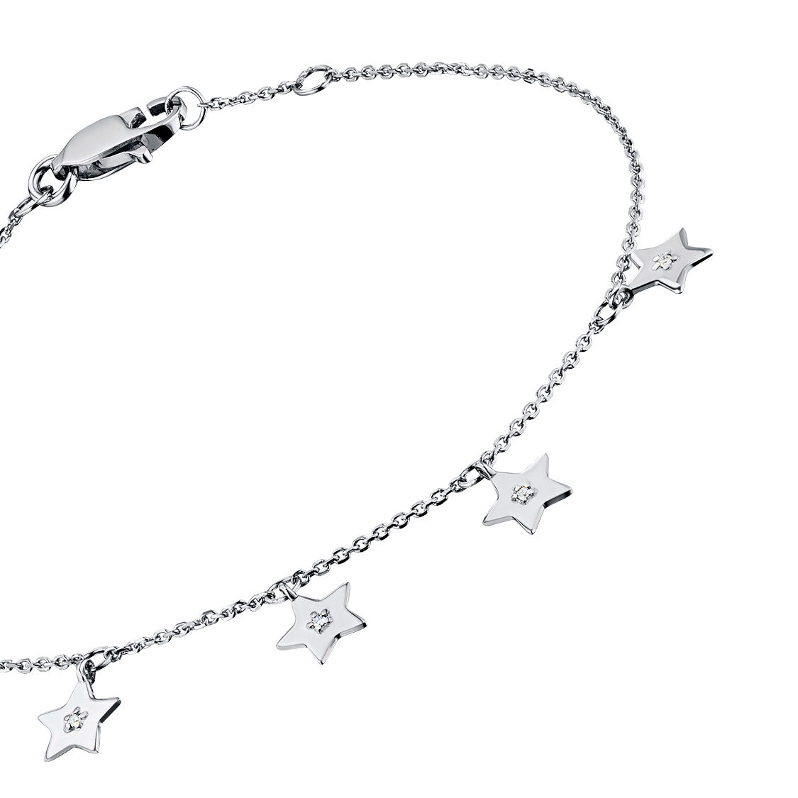 Sterling Silver Bracelet with Lab-Created Diamonds 0.03 CT.TW