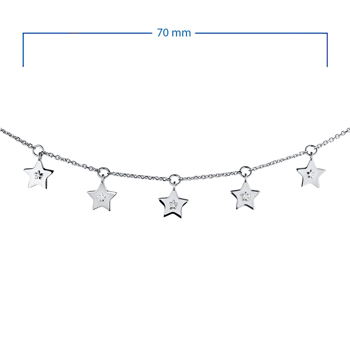 Sterling Silver Bracelet with Lab-Created Diamonds 0.03 CT.TW
