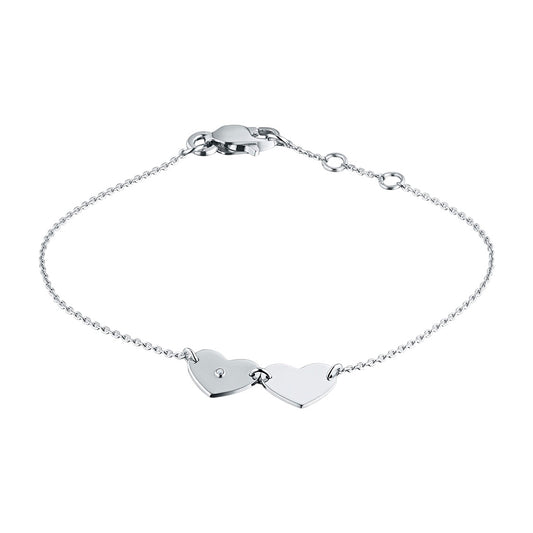 Sterling Silver Bracelet with Lab-Created Diamonds 0.01 CT.TW
