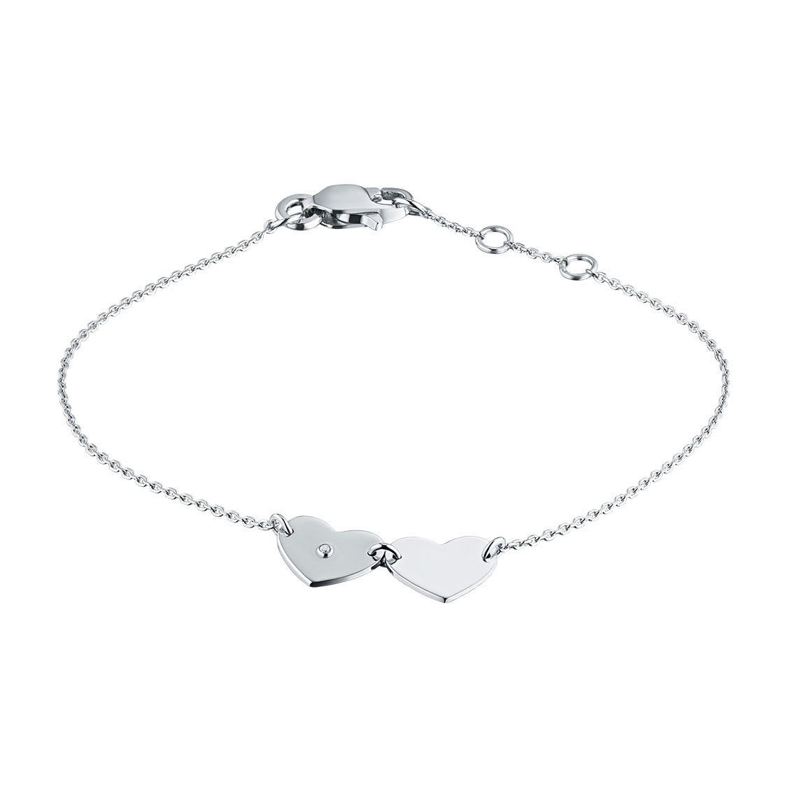 Sterling Silver Bracelet with Lab-Created Diamonds 0.010 CT.TW