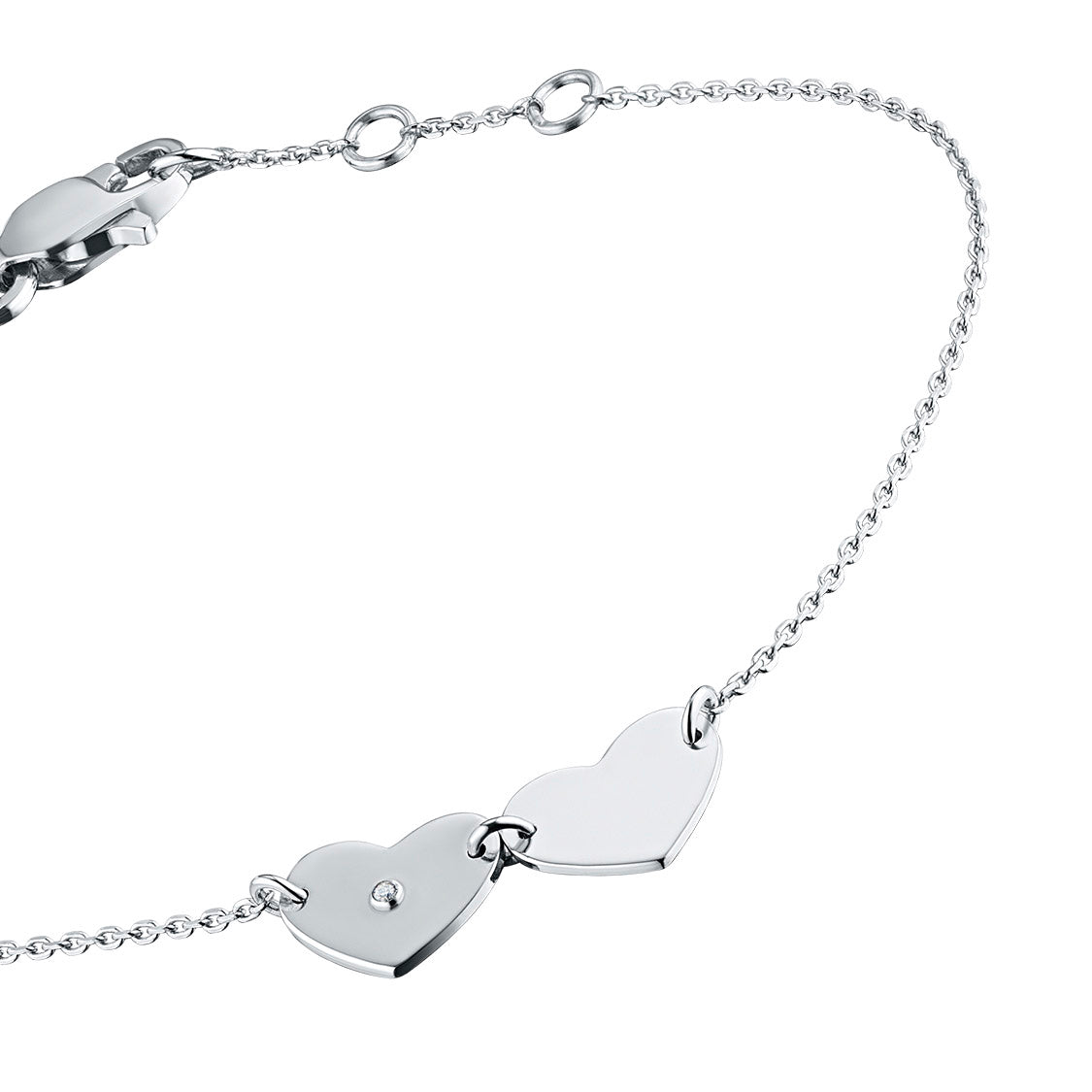 Sterling Silver Bracelet with Lab-Created Diamonds 0.01 CT.TW