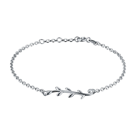 Sterling Silver Bracelet with Lab-Created Diamonds 0.010 CT.TW