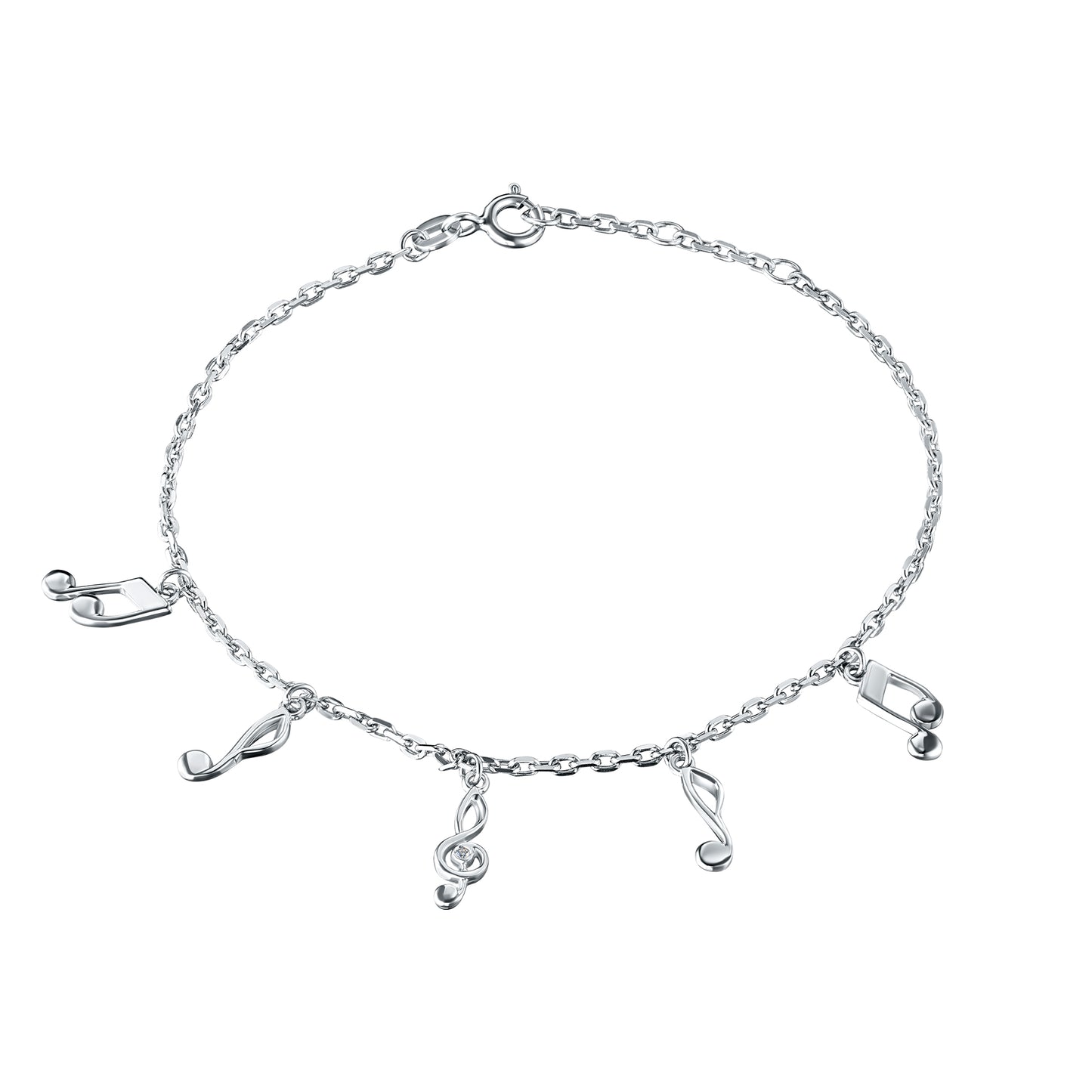 Sterling Silver Bracelet with Lab-Created Diamonds 0.01 CT.TW