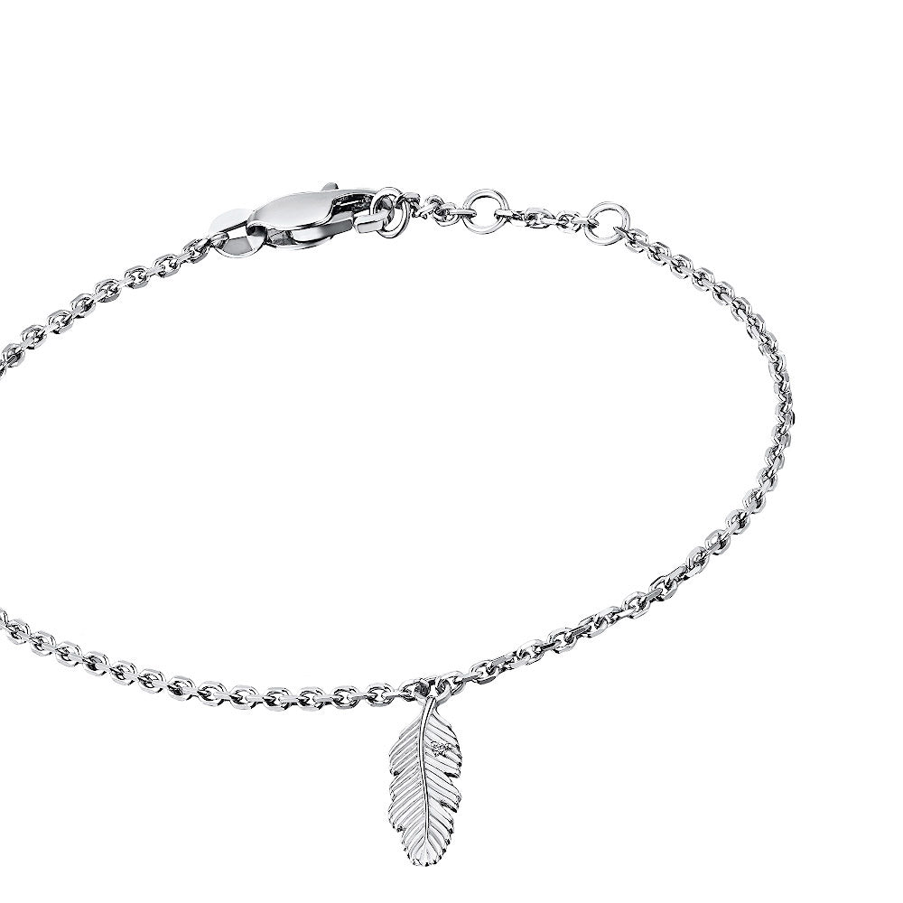 Sterling Silver Bracelet with Lab-Created Diamonds 0.010 CT.TW