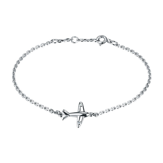 Sterling Silver Bracelet with Lab-Created Diamonds 0.01 CT.TW
