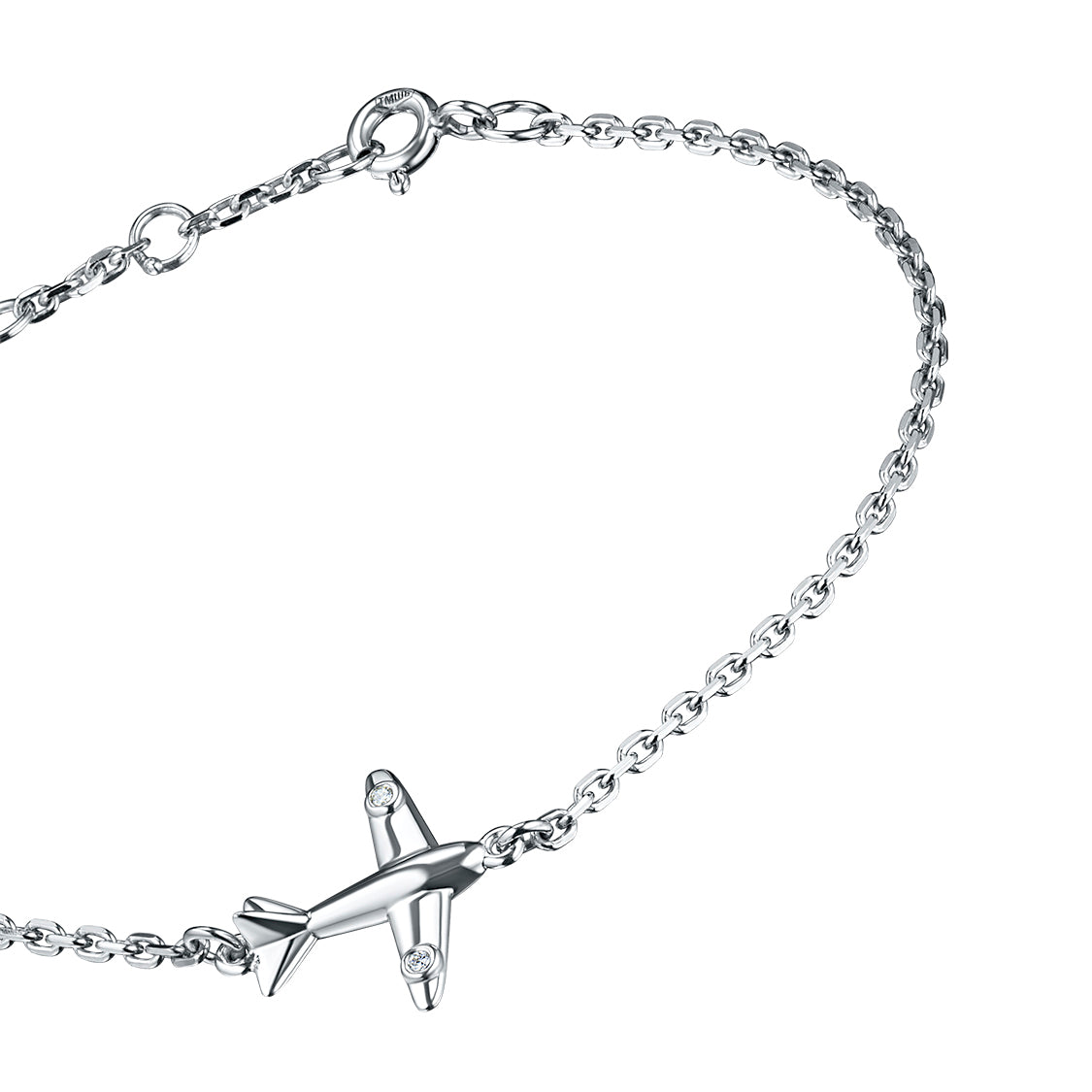 Sterling Silver Bracelet with Lab-Created Diamonds 0.01 CT.TW