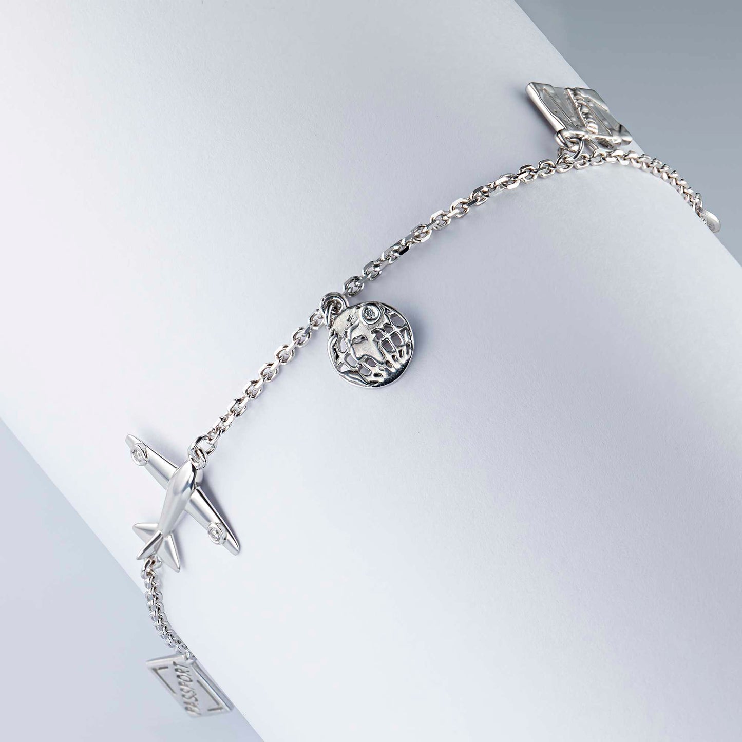 Sterling Silver Bracelet with Lab-Created Diamonds 0.020 CT.TW