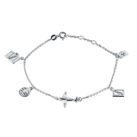 Sterling Silver Bracelet with Lab-Created Diamonds 0.03 CT.TW