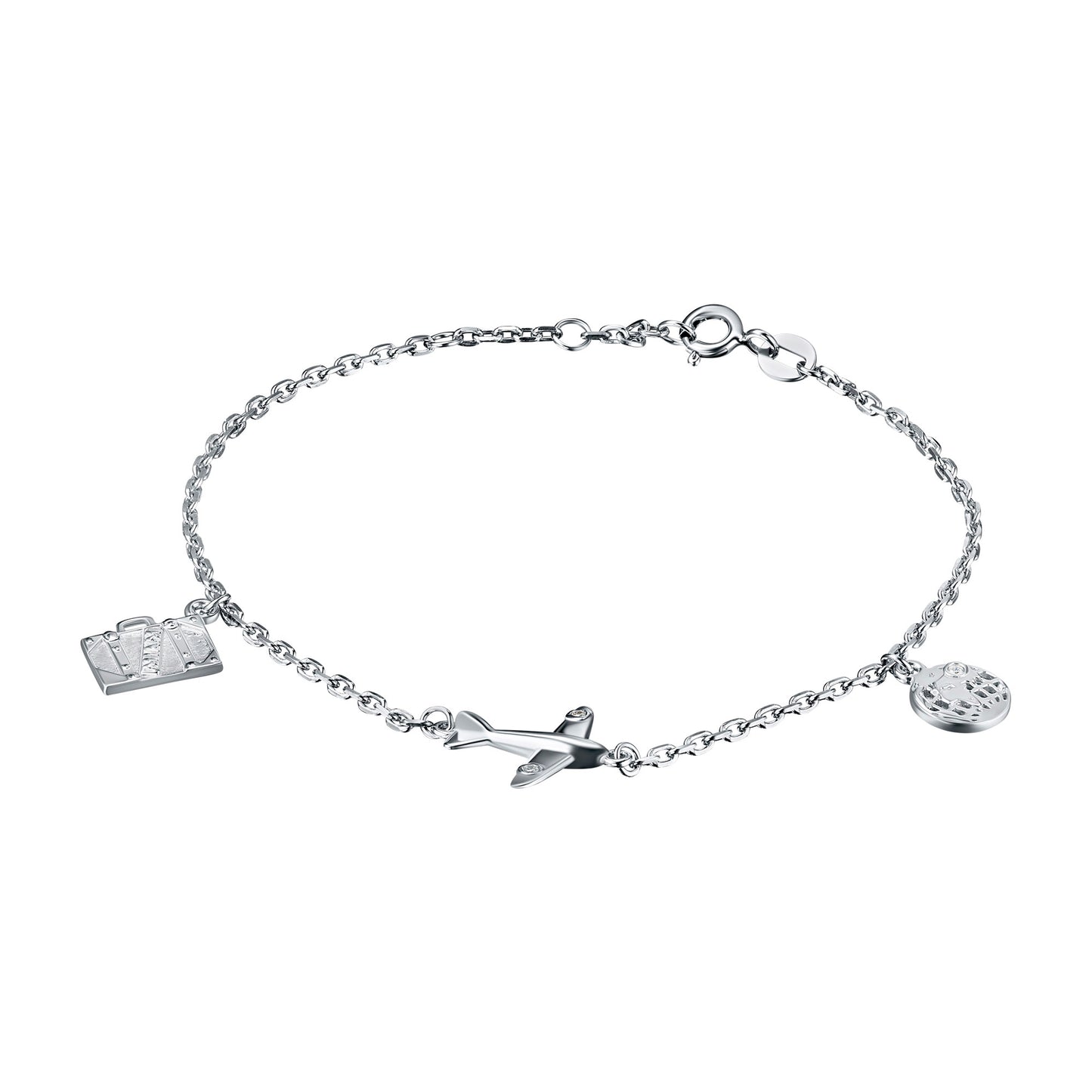 Sterling Silver Bracelet with Lab-Created Diamonds 0.02 CT.TW