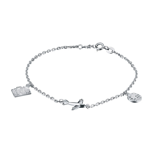 Sterling Silver Bracelet with Lab-Created Diamonds 0.02 CT.TW