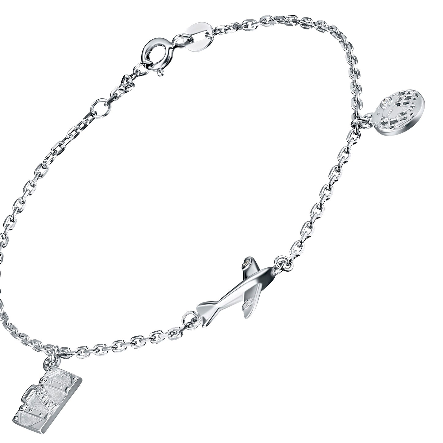 Sterling Silver Bracelet with Lab-Created Diamonds 0.02 CT.TW