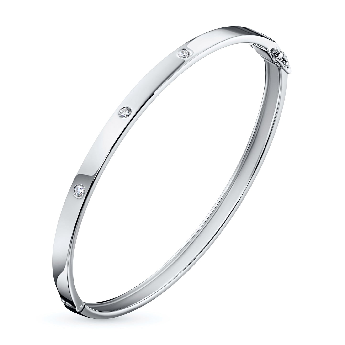 Sterling Silver Bracelet with Lab-Created Diamonds 0.490 CT.TW