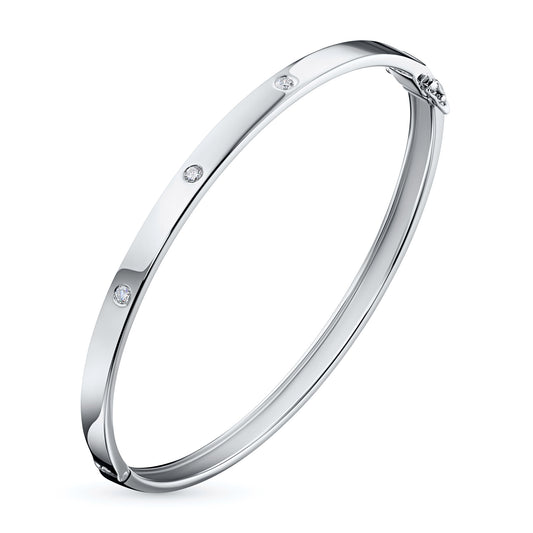 Sterling Silver Bracelet with Lab-Created Diamonds 0.490 CT.TW