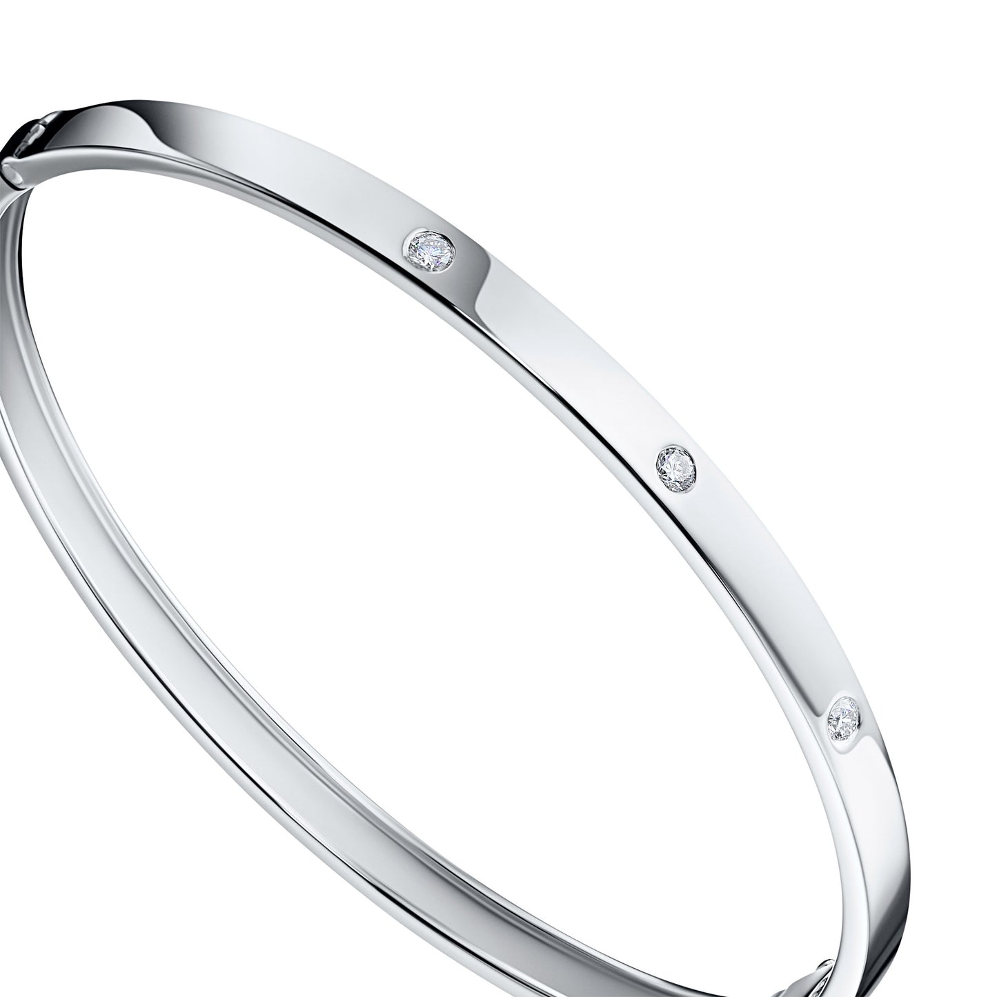 Sterling Silver Bracelet with Lab-Created Diamonds 0.490 CT.TW