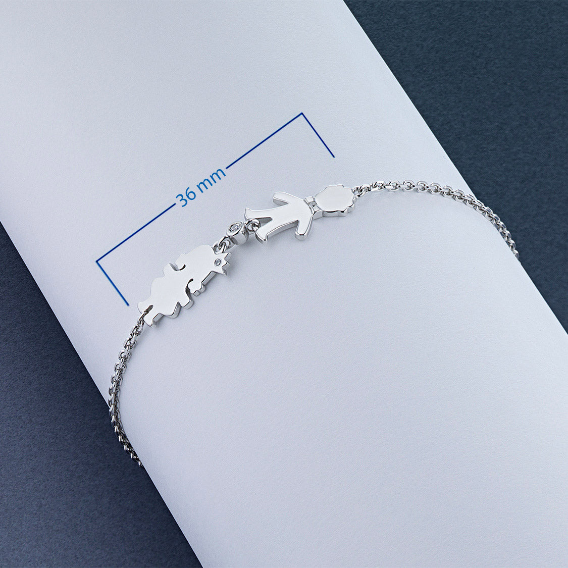 Sterling Silver Bracelet with Lab-Created Diamonds 0.030 CT.TW