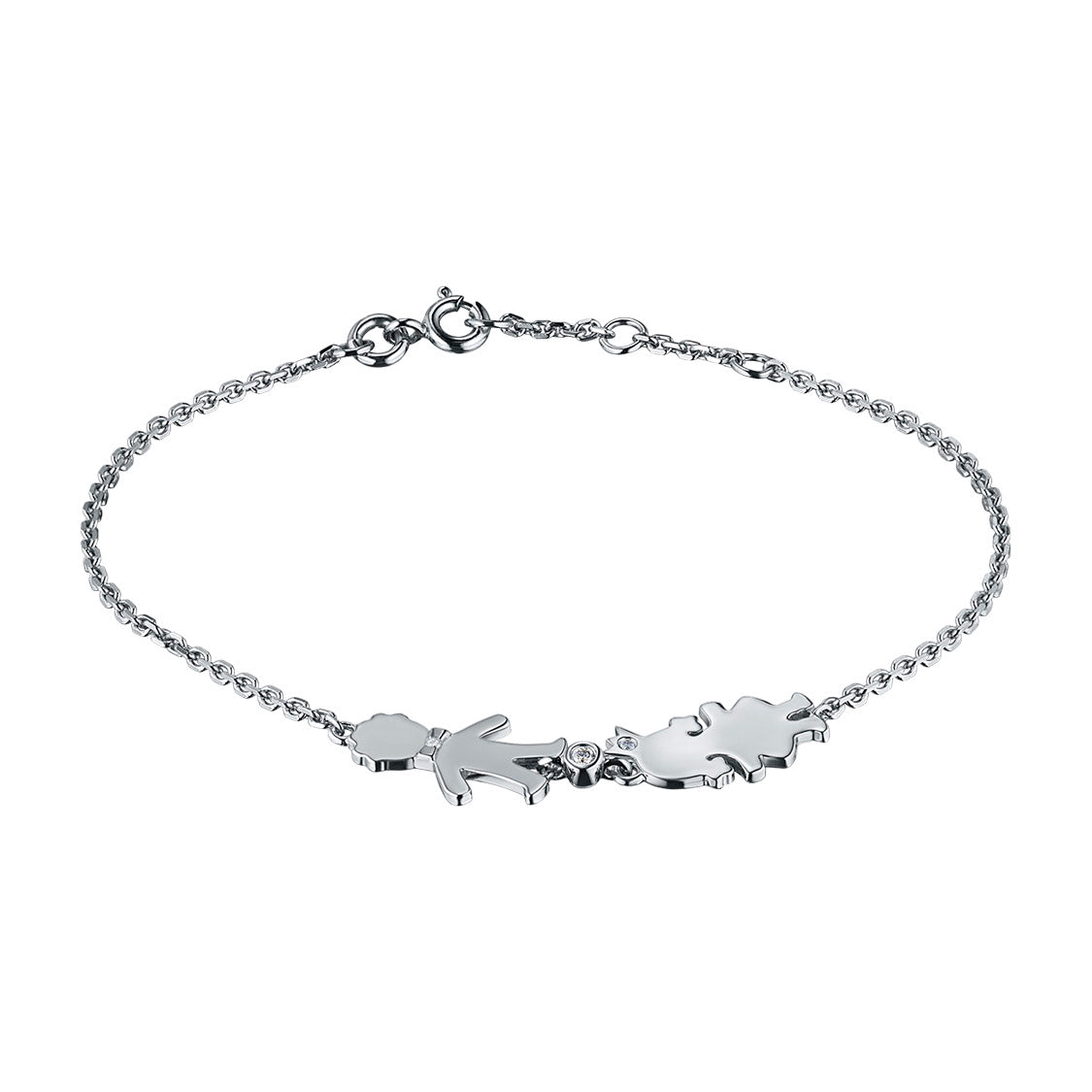 Sterling Silver Bracelet with Lab-Created Diamonds 0.030 CT.TW