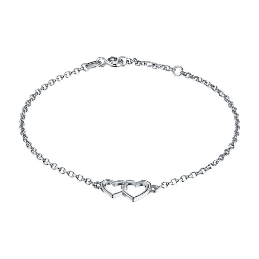 Sterling Silver Bracelet with Lab-Created Diamonds 0.010 CT.TW