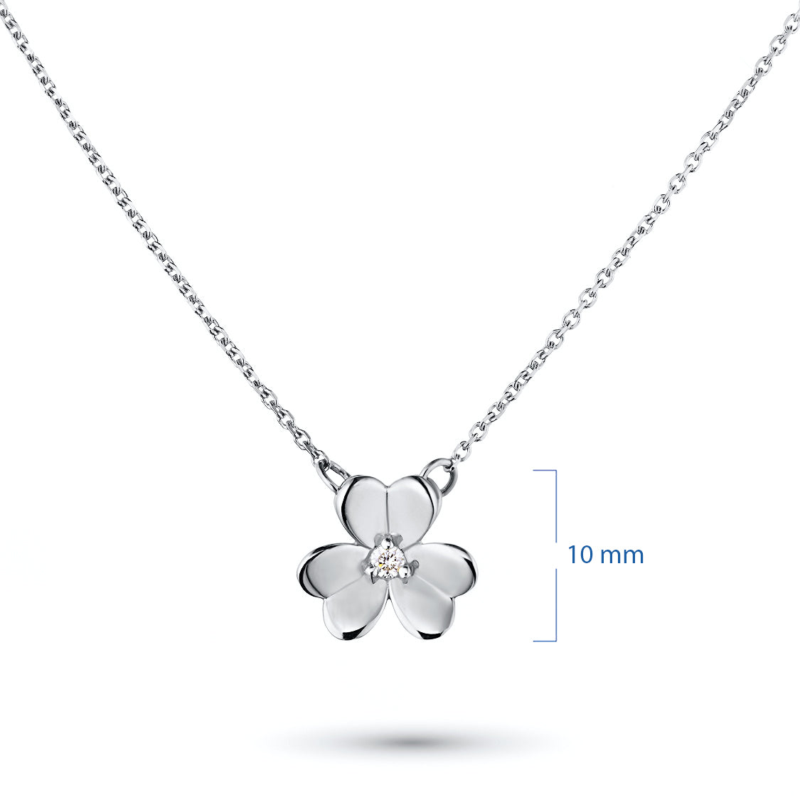 Sterling Silver Necklace with Lab-Created Diamonds 0.03 CT.TW