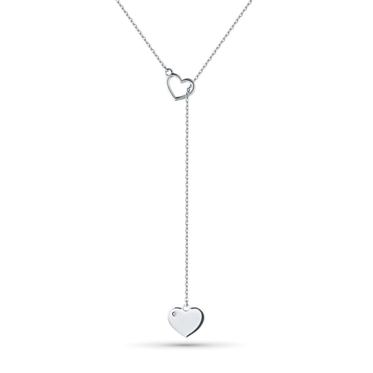 Sterling Silver Necklace with Lab-Created Diamonds 0.01 CT.TW