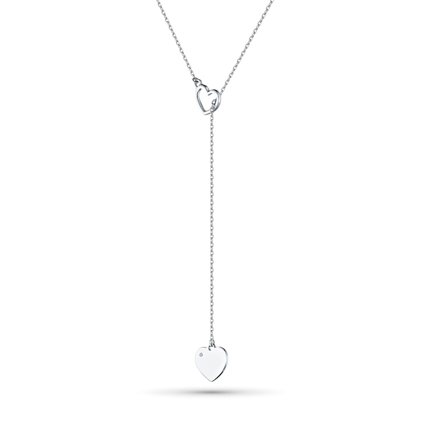 Sterling Silver Necklace with Lab-Created Diamonds 0.01 CT.TW