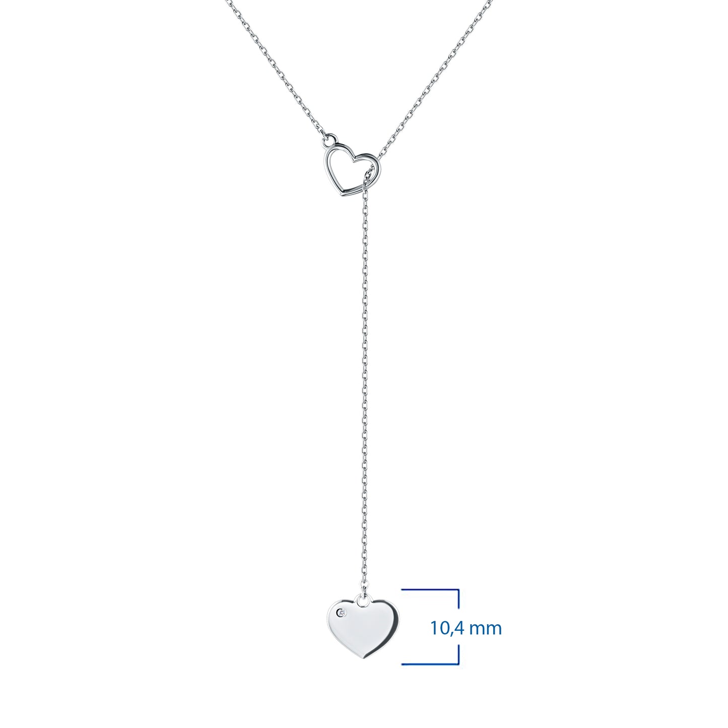 Sterling Silver Necklace with Lab-Created Diamonds 0.01 CT.TW