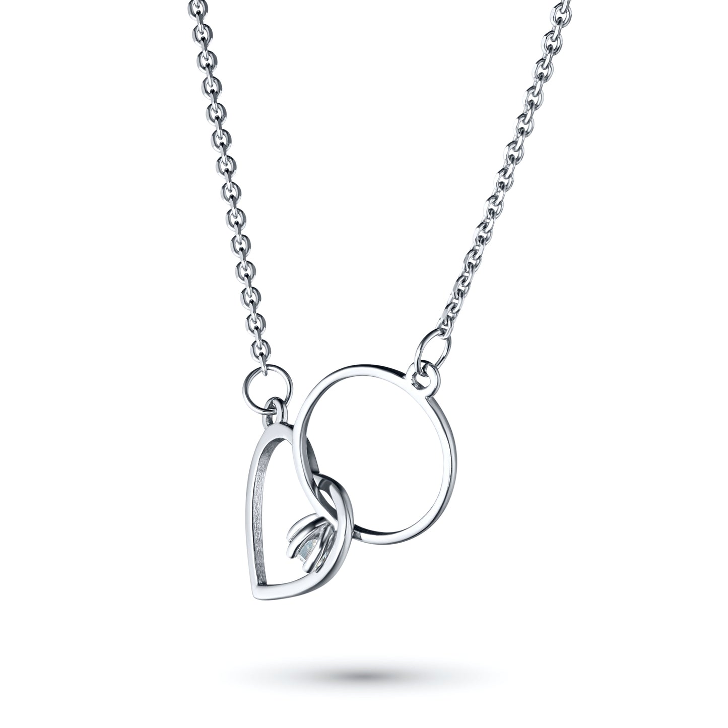 Sterling Silver Necklace with Lab-Created Diamonds 0.14 CT.TW