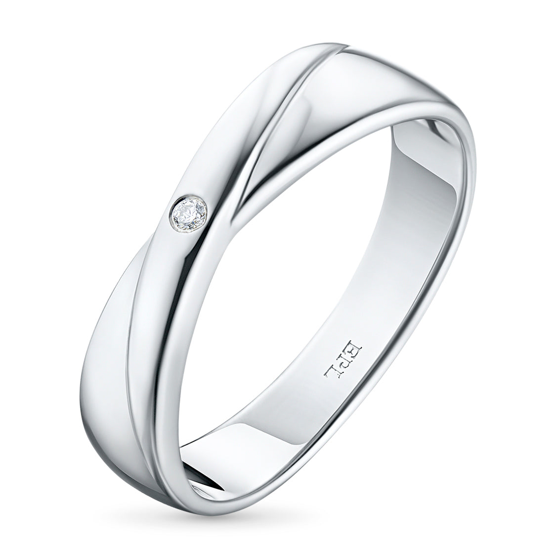 Sterling Silver Ring with Lab-Created Diamonds 0.020 CT.TW