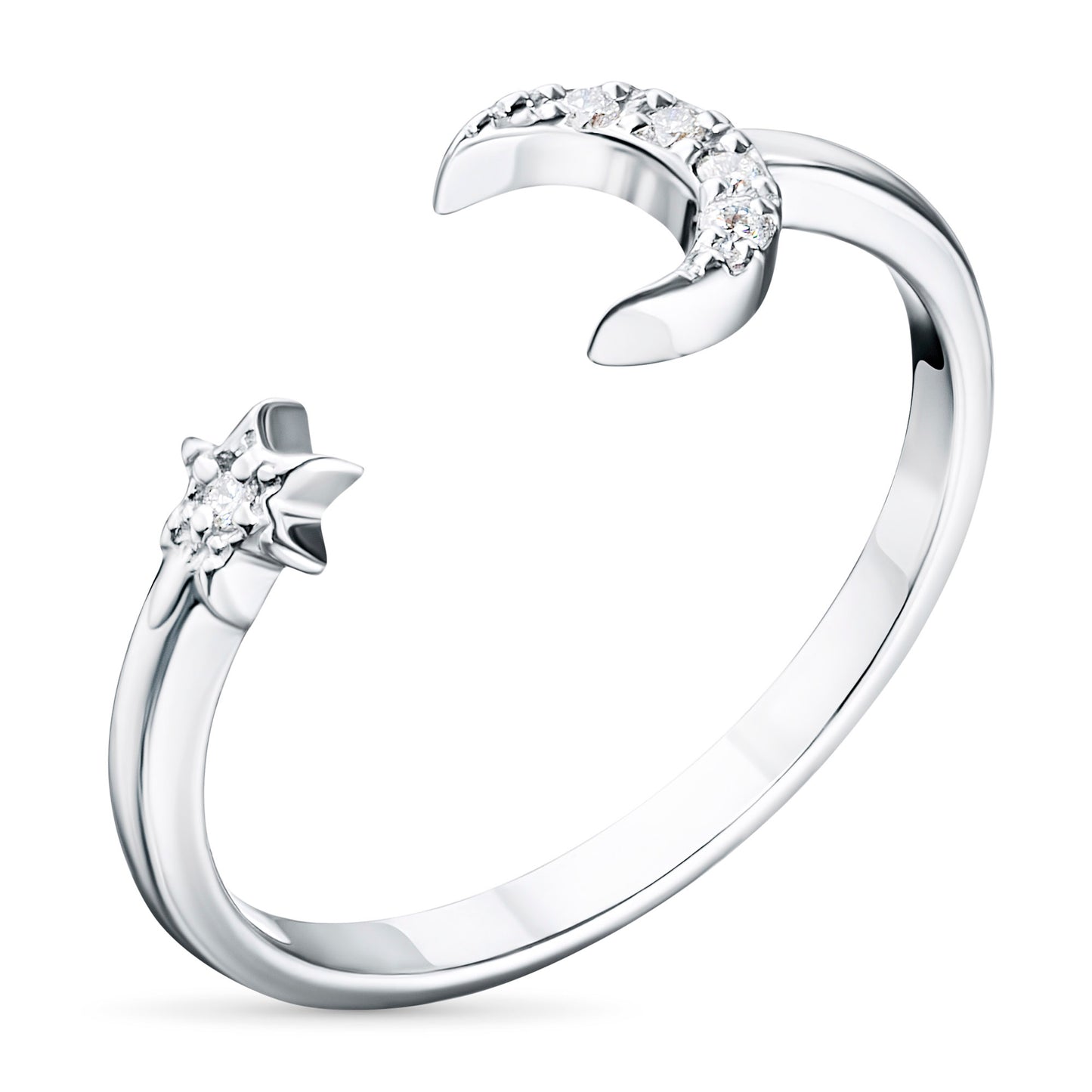 Sterling Silver Ring with Lab-Created Diamonds 0.03 CT.TW