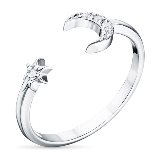 Sterling Silver Ring with Lab-Created Diamonds 0.03 CT.TW