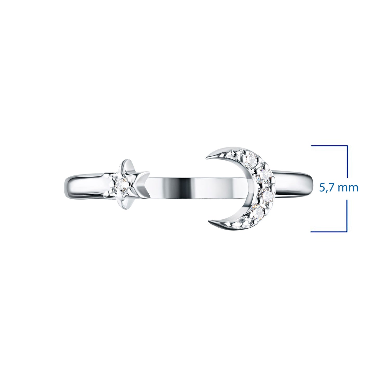 Sterling Silver Ring with Lab-Created Diamonds 0.03 CT.TW