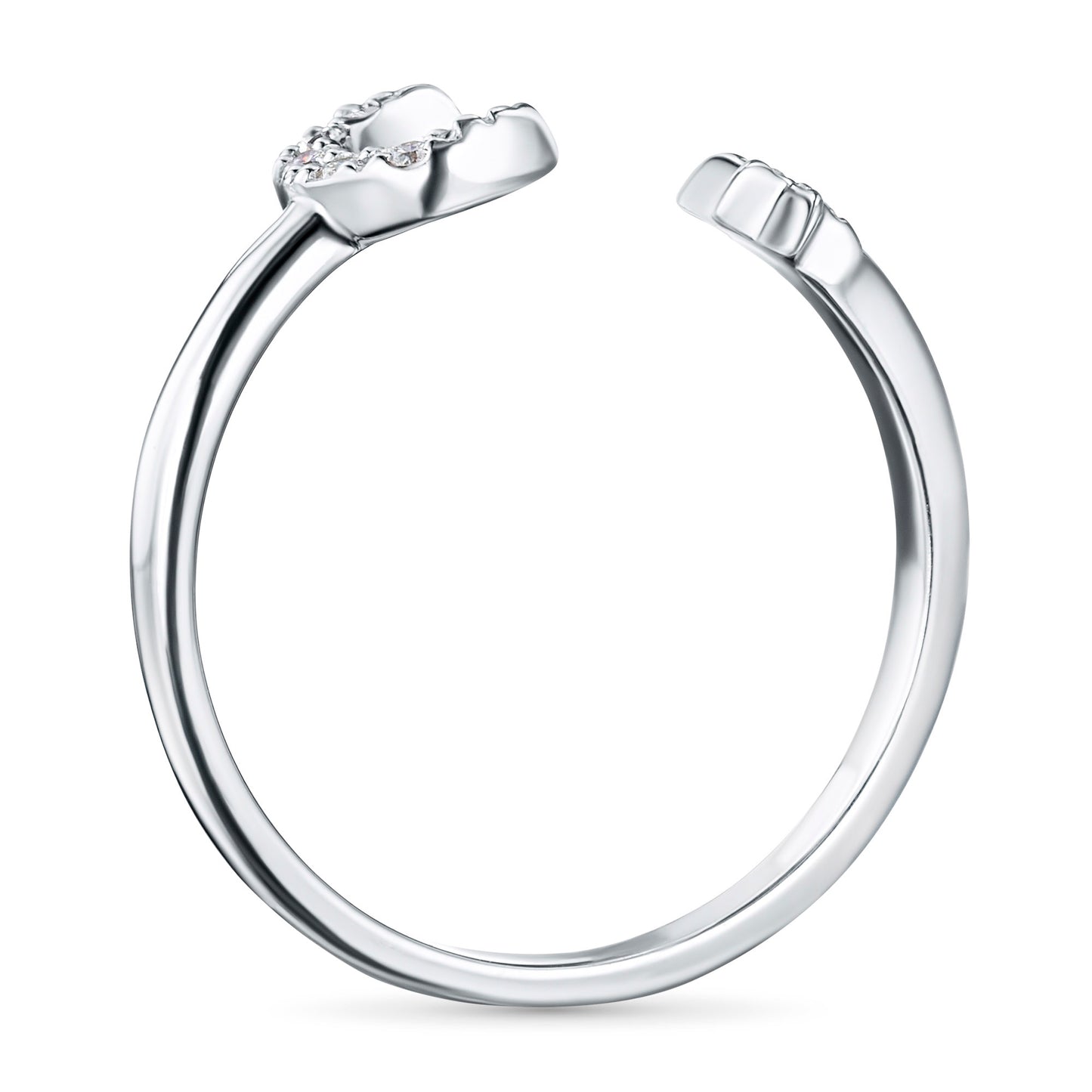 Sterling Silver Ring with Lab-Created Diamonds 0.03 CT.TW