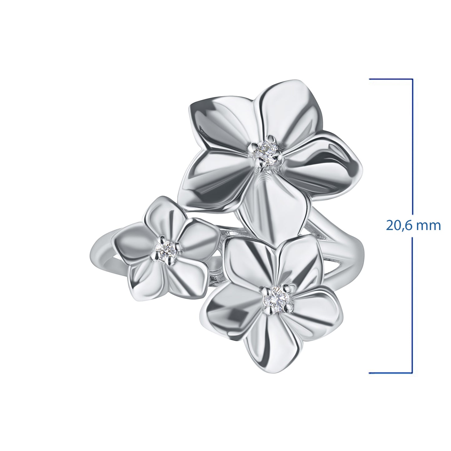 Sterling Silver Ring with Lab-Created Diamonds 0.050 CT.TW