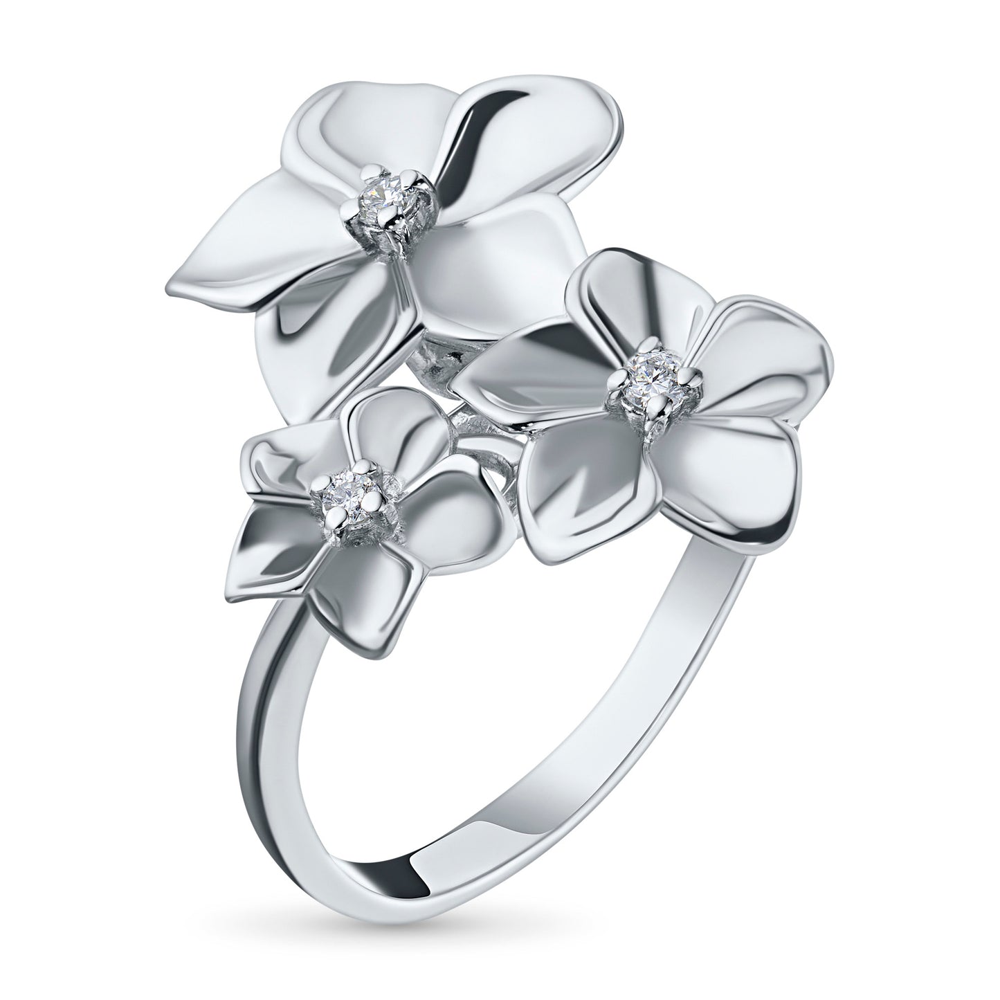 Sterling Silver Ring with Lab-Created Diamonds 0.050 CT.TW