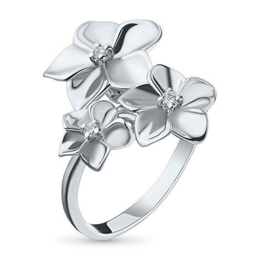 Sterling Silver Ring with Lab-Created Diamonds 0.050 CT.TW