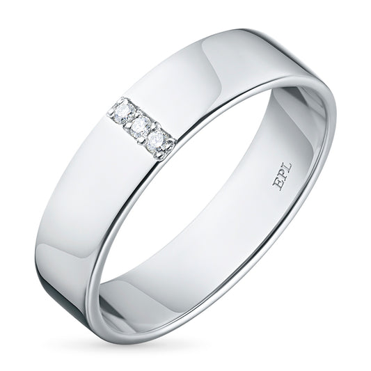Sterling Silver Ring with Lab-Created Diamonds 0.030 CT.TW