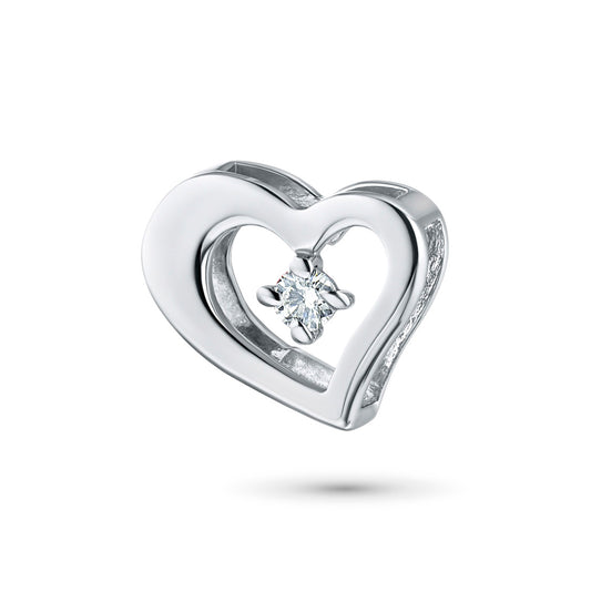 Sterling Silver Pendant with Lab-Created Diamonds 0.040 CT.TW