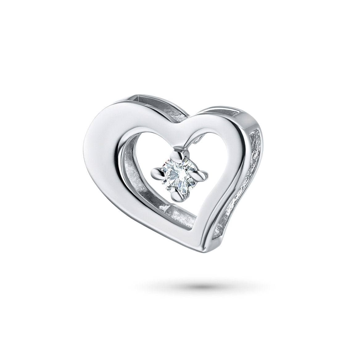 Sterling Silver Pendant with Lab-Created Diamonds 0.05 CT.TW