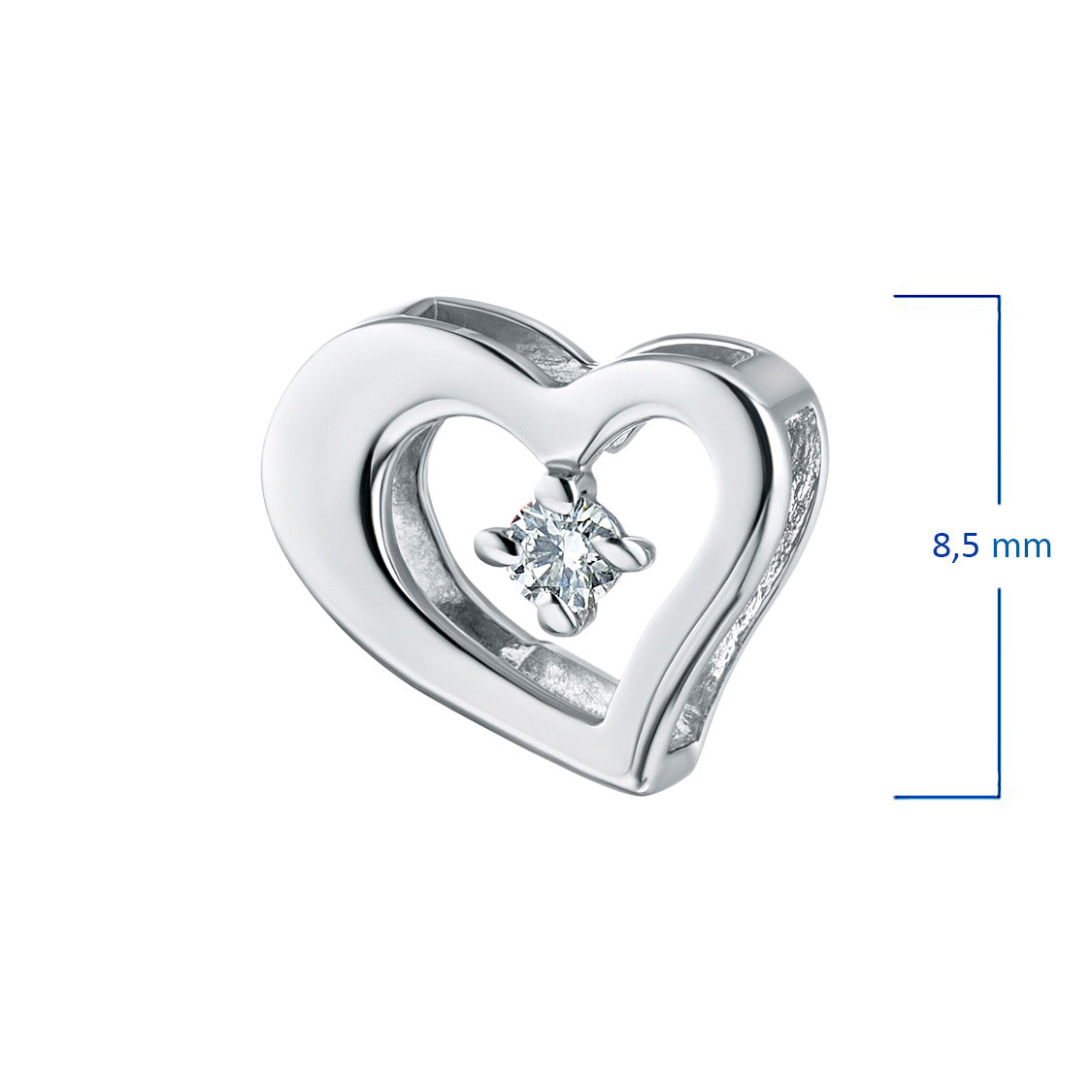 Sterling Silver Pendant with Lab-Created Diamonds 0.05 CT.TW
