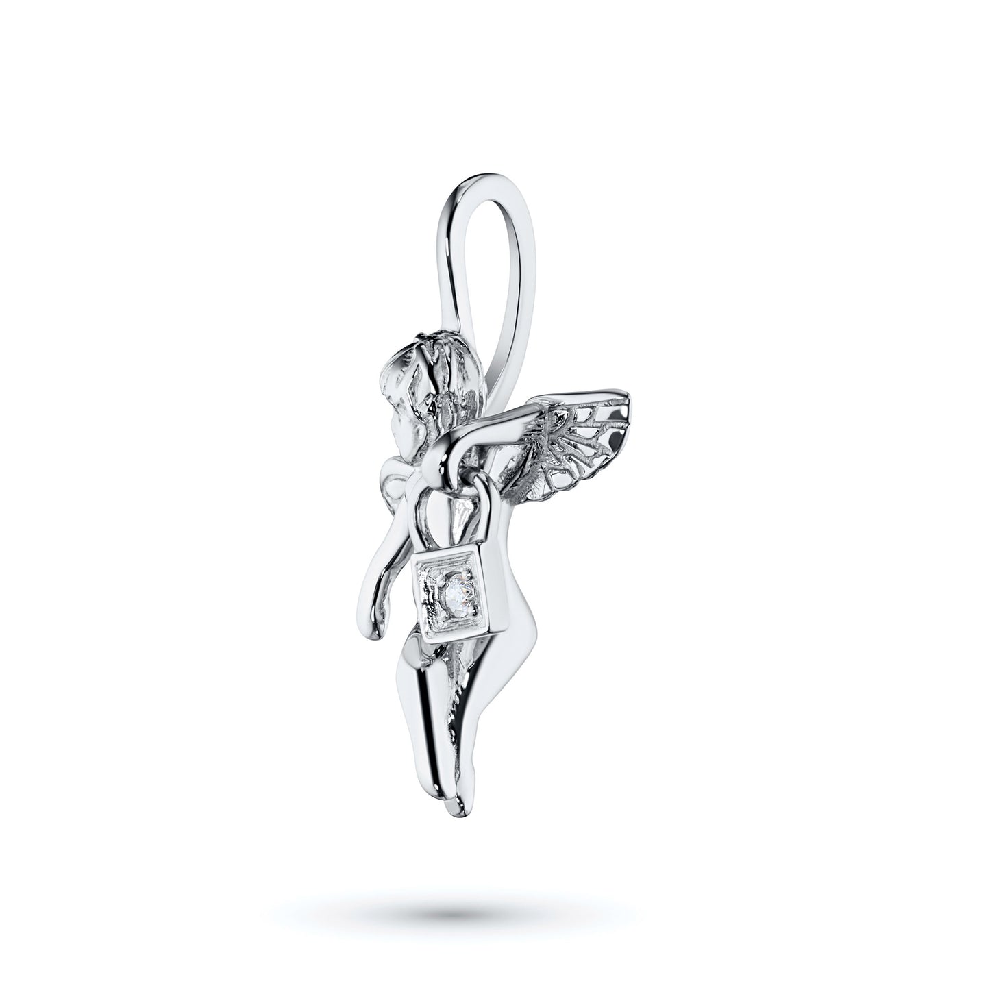 Sterling Silver Pendant with Lab-Created Diamonds 0.09 CT.TW