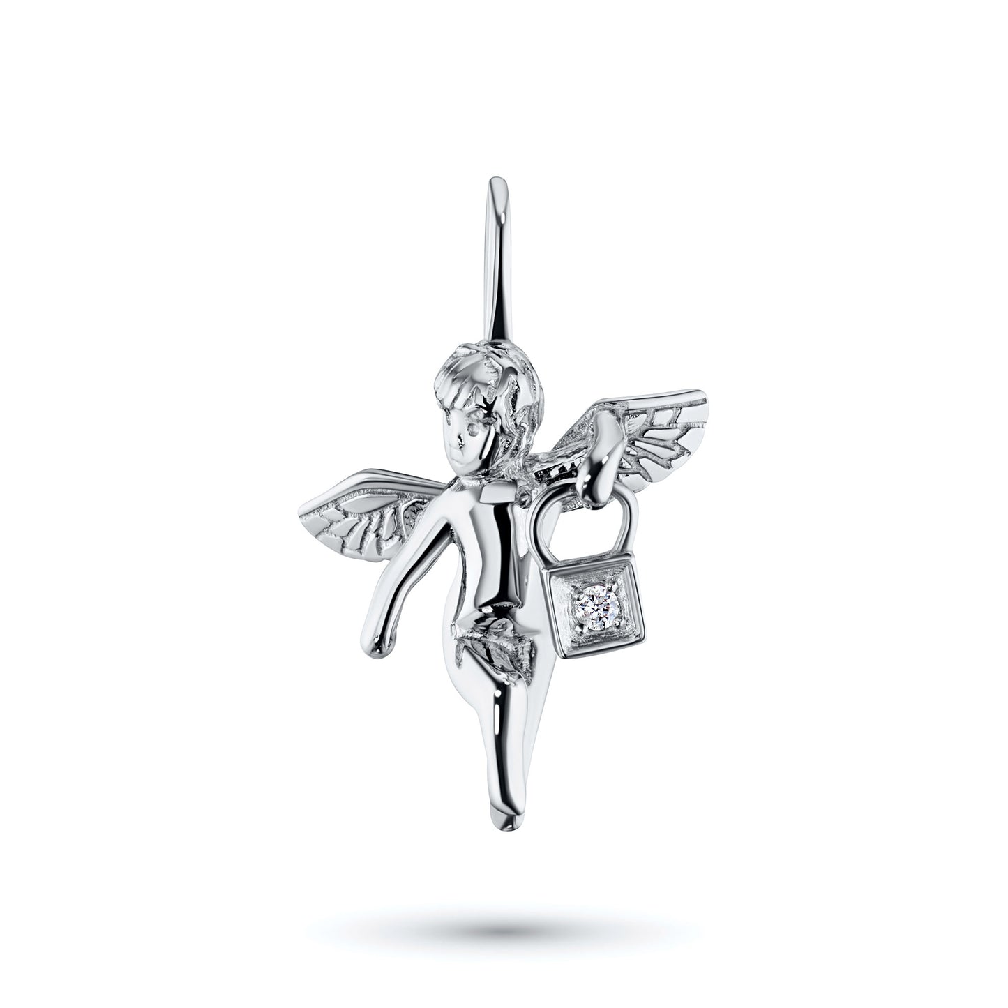 Sterling Silver Pendant with Lab-Created Diamonds 0.10 CT.TW