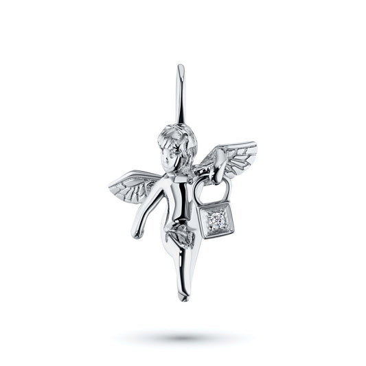Sterling Silver Pendant with Lab-Created Diamonds 0.08 CT.TW