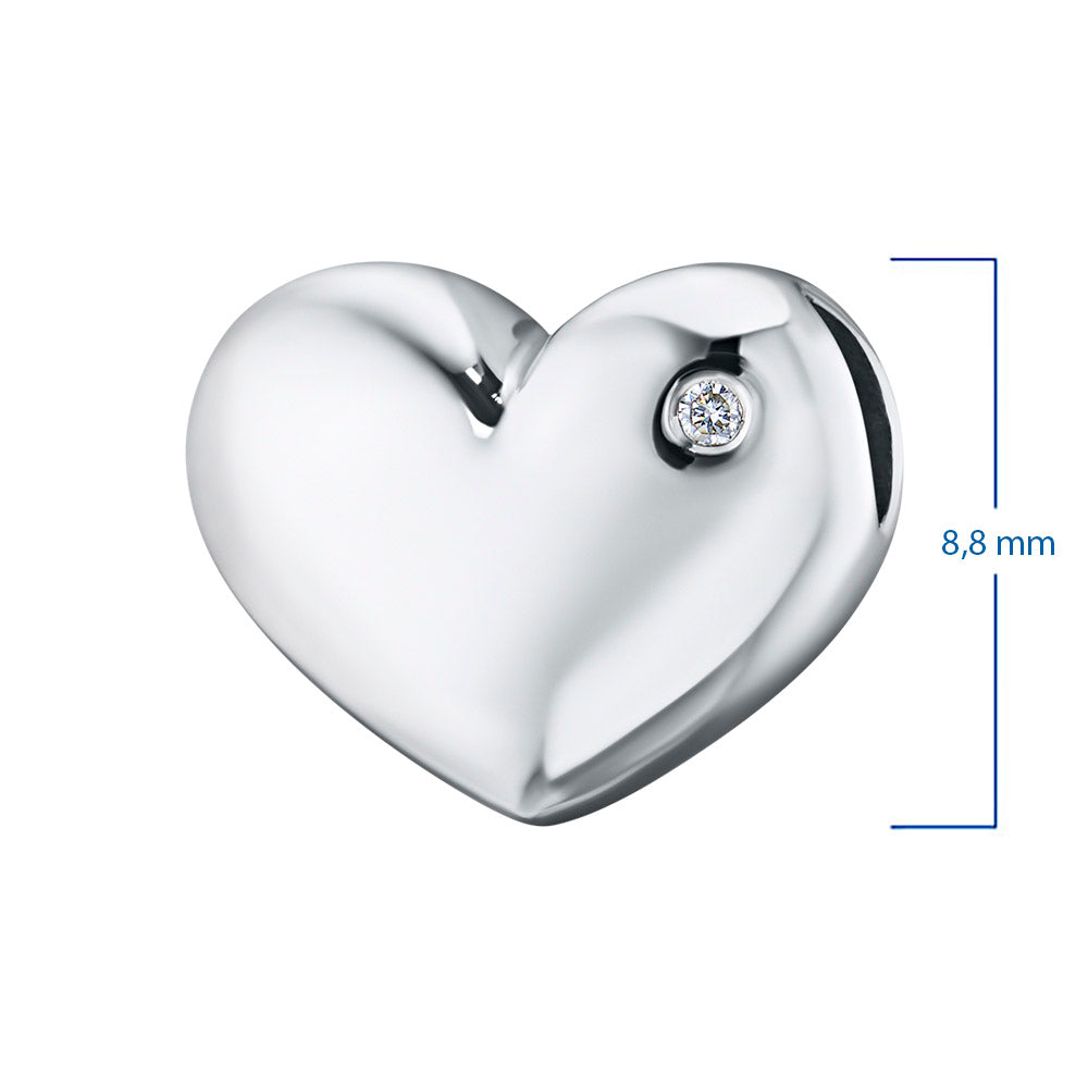 Sterling Silver Pendant with Lab-Created Diamonds 0.010 CT.TW