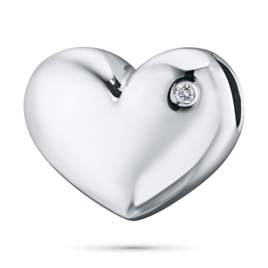 Sterling Silver Pendant with Lab-Created Diamonds 0.010 CT.TW